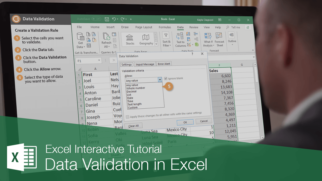 Data Validation in Excel