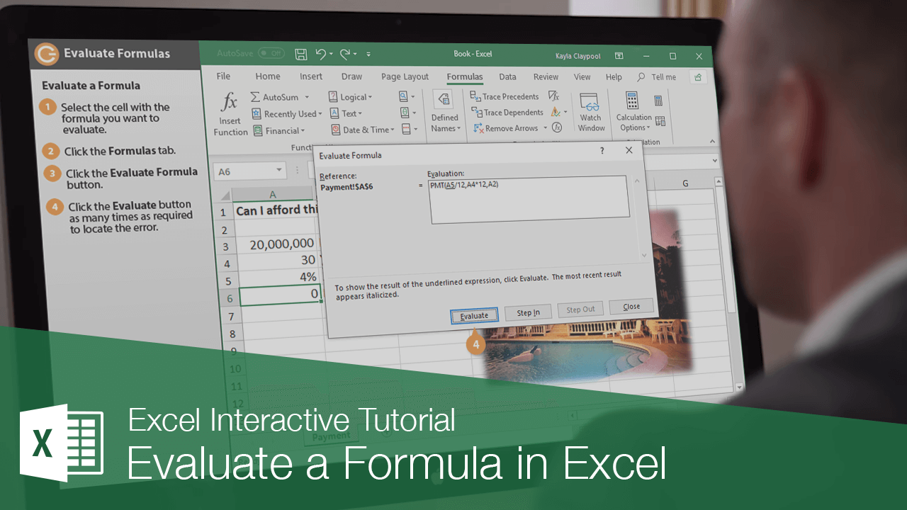 Evaluate a Formula in Excel