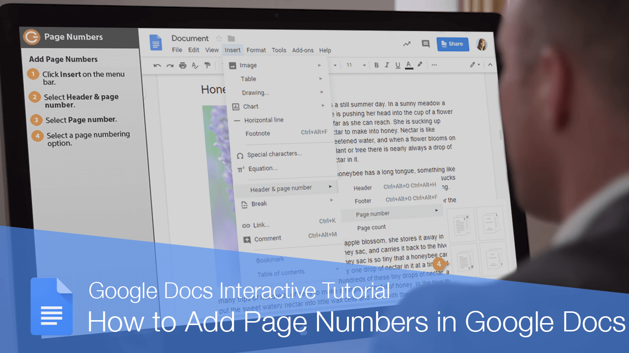 How to Add Page Numbers in Google Docs