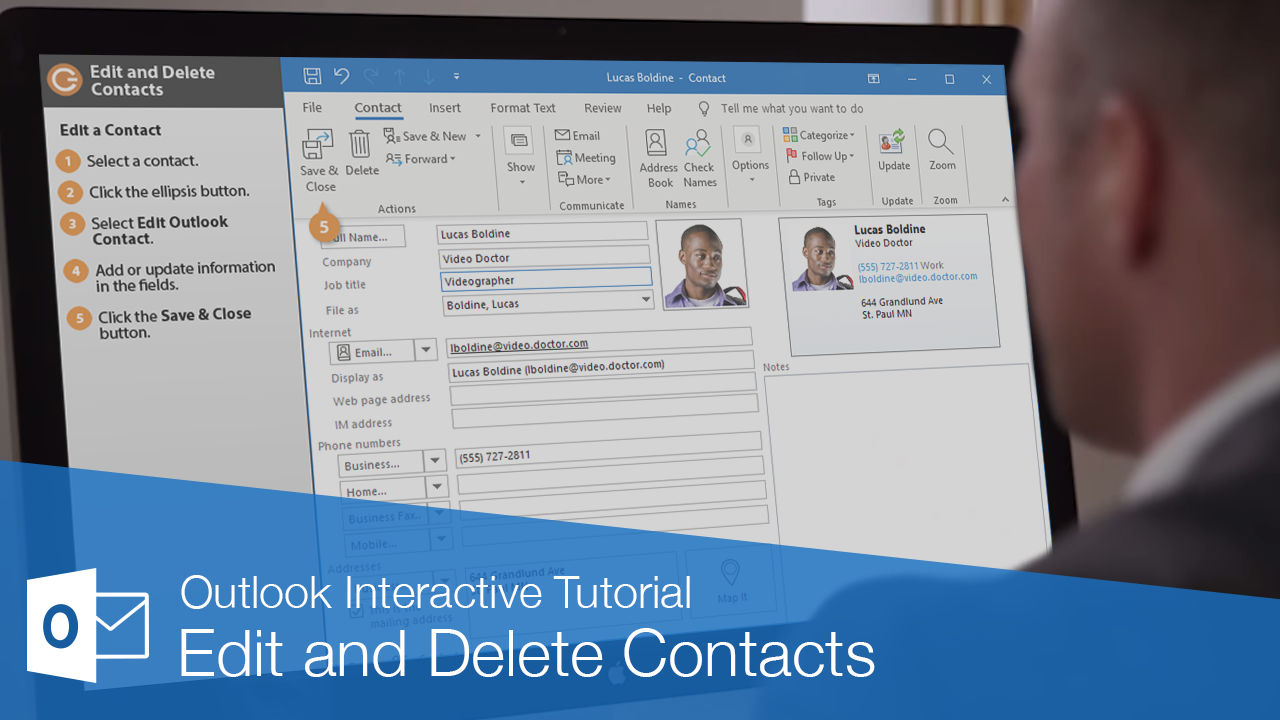 Edit and Delete Contacts