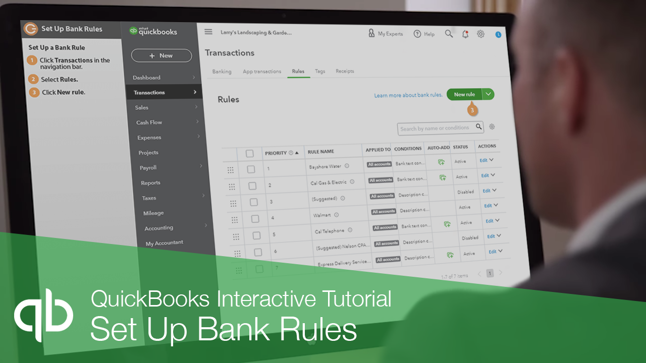 Set Up Bank Rules