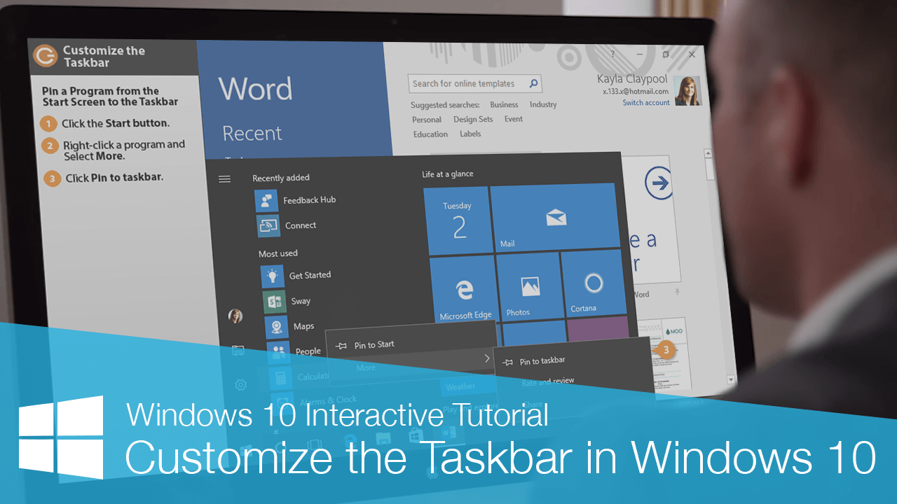 Customize the Taskbar in Windows 10