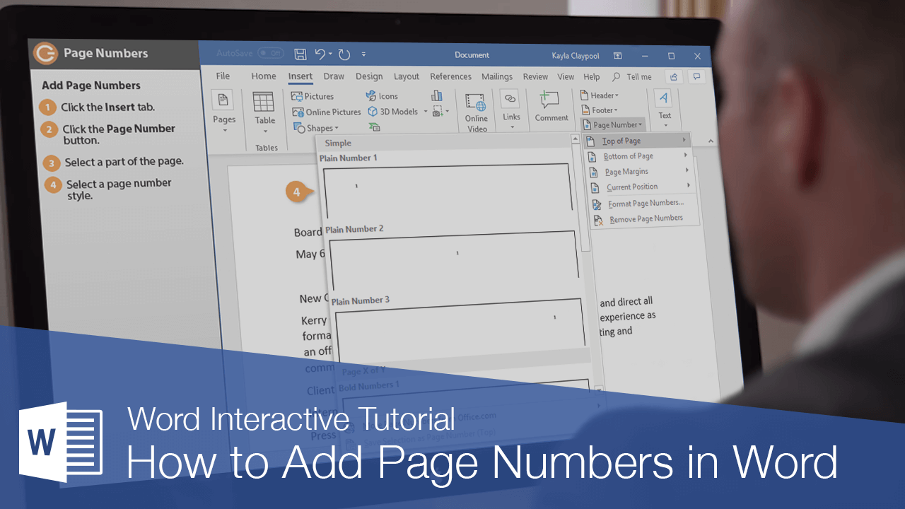 How to Add Page Numbers in Word