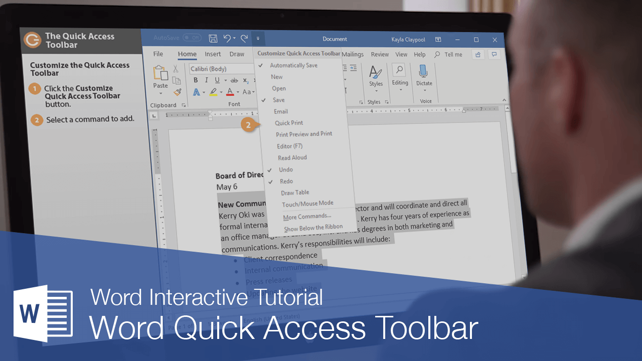 Word Quick Access Toolbar